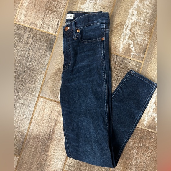 Madewell High Rise Skinny Blue Jeans - Picture 2 of 8